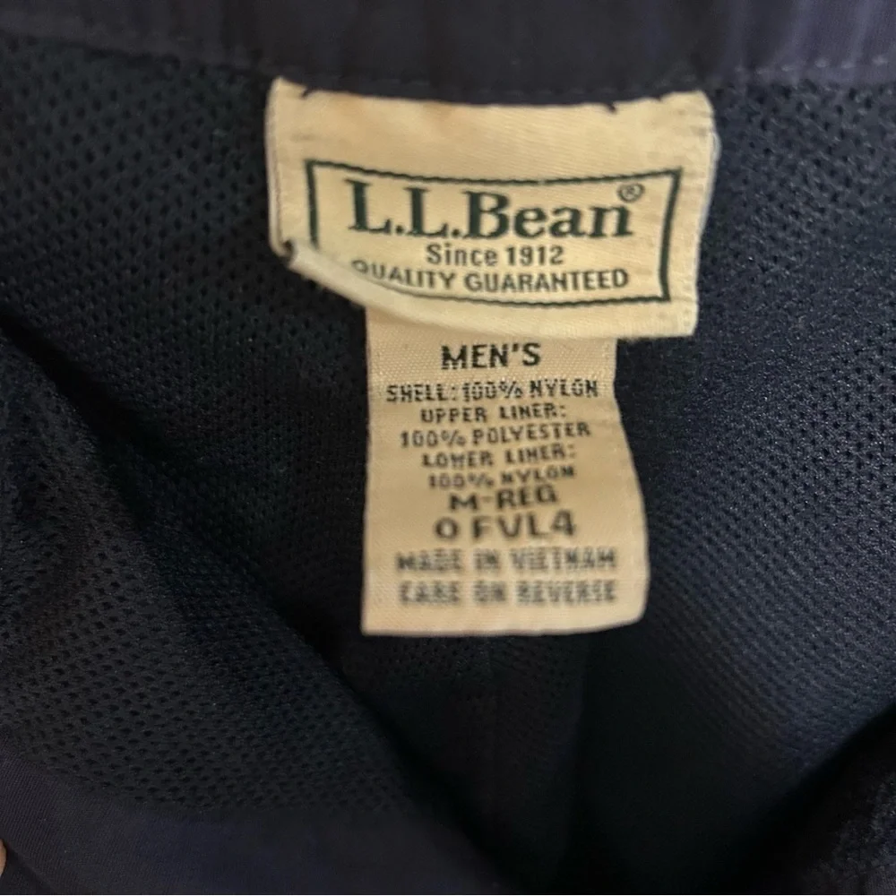 LL. Bean M‎ hiking outdoor pants ankle leg zip mesh lining navy